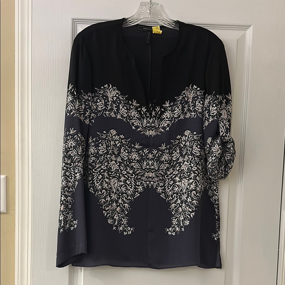 BCBG Black and “bcbg blue” Women's Top